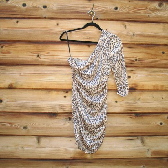 Revolve Majorelle Roberta Leopard Cheetah Print Mini Dress - Picture 3 of 9